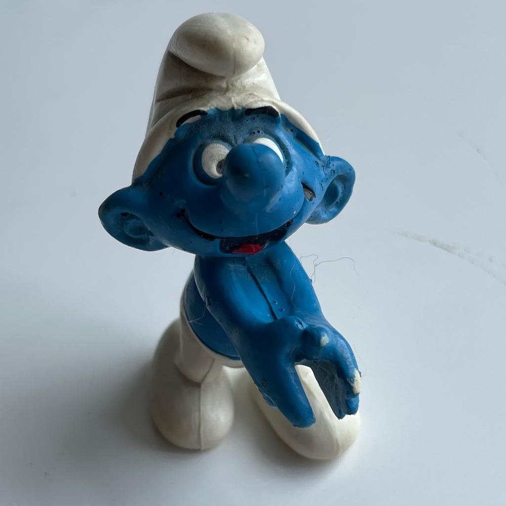 Vintage Smurf Peyo 1980 Schleich W. Germany, Verzamelen, Smurfen, Gebruikt, Poppetje, Figuurtje of Knuffel, Overige Smurfen, Ophalen of Verzenden