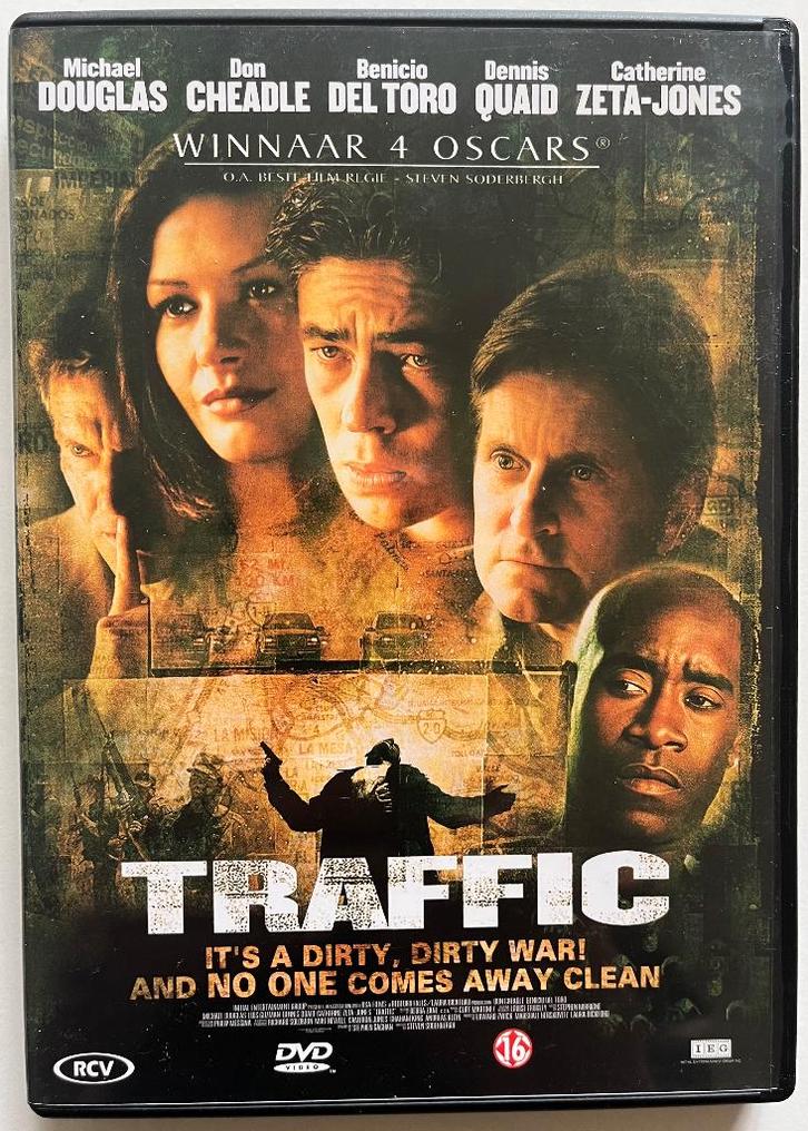 DVD Traffic (met Don Cheadle, Benicio Del Toro ea), Cd's en Dvd's, Dvd's | Thrillers en Misdaad, Zo goed als nieuw, Maffia en Misdaad