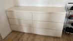 Witte IKEA MALM ladekast met 6 lades, Ophalen, Gebruikt, 5 laden of meer, 150 tot 200 cm