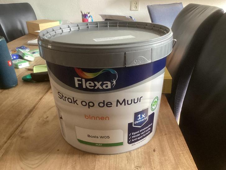 Muurverf, nieuwe emmer, Doe-het-zelf en Verbouw, Verf, Beits en Lak, Nieuw, 5 tot 10 liter, Wit, Ophalen