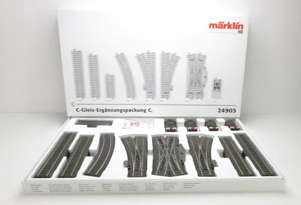 MARKLIN set 24905 C RAILS C5 in OV, Hobby en Vrije tijd, Modeltreinen | H0, Wisselstroom, Rails, Ophalen of Verzenden, Zo goed als nieuw