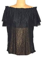 Nieuw Lollys Laundry topje, Off shoulder top, Mt. M, Maat 38/40 (M), Verzenden, Zwart, Nieuw