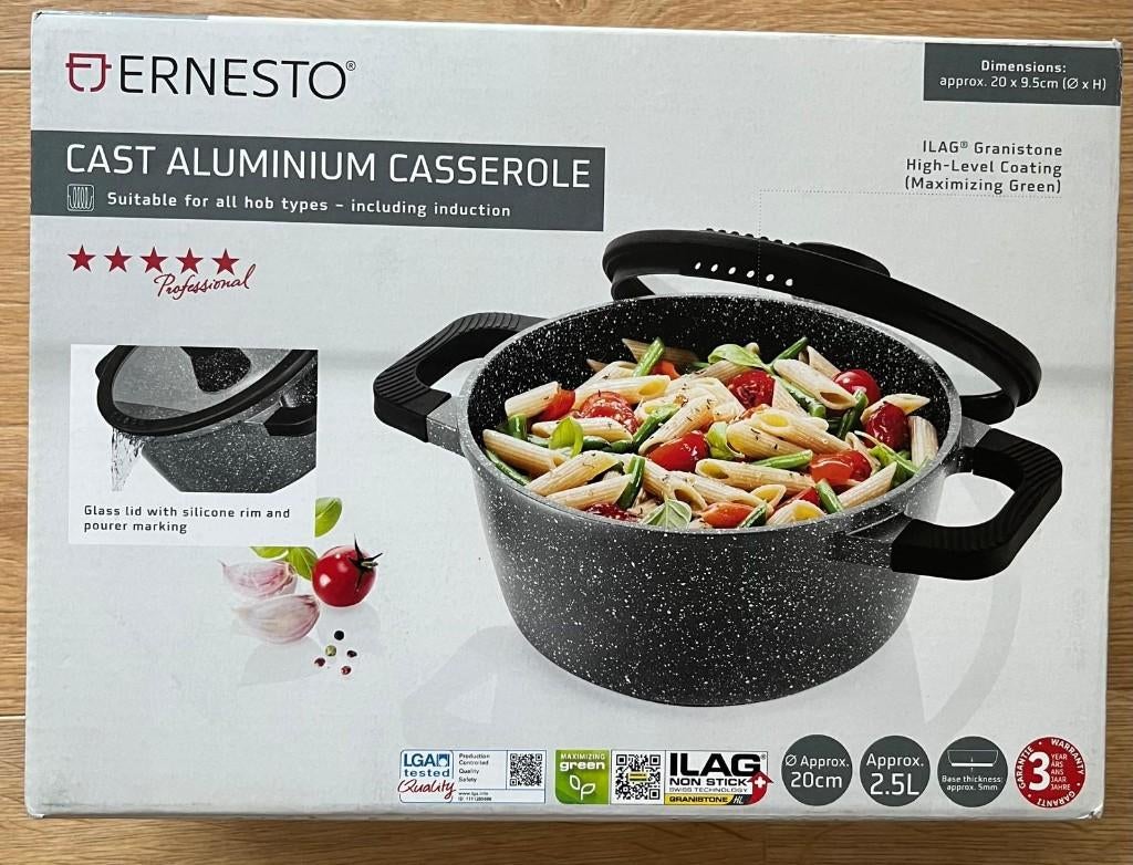 Aluminium kookpan, Ophalen, Keramische plaat, Koekenpan of Braadpan, Nieuw