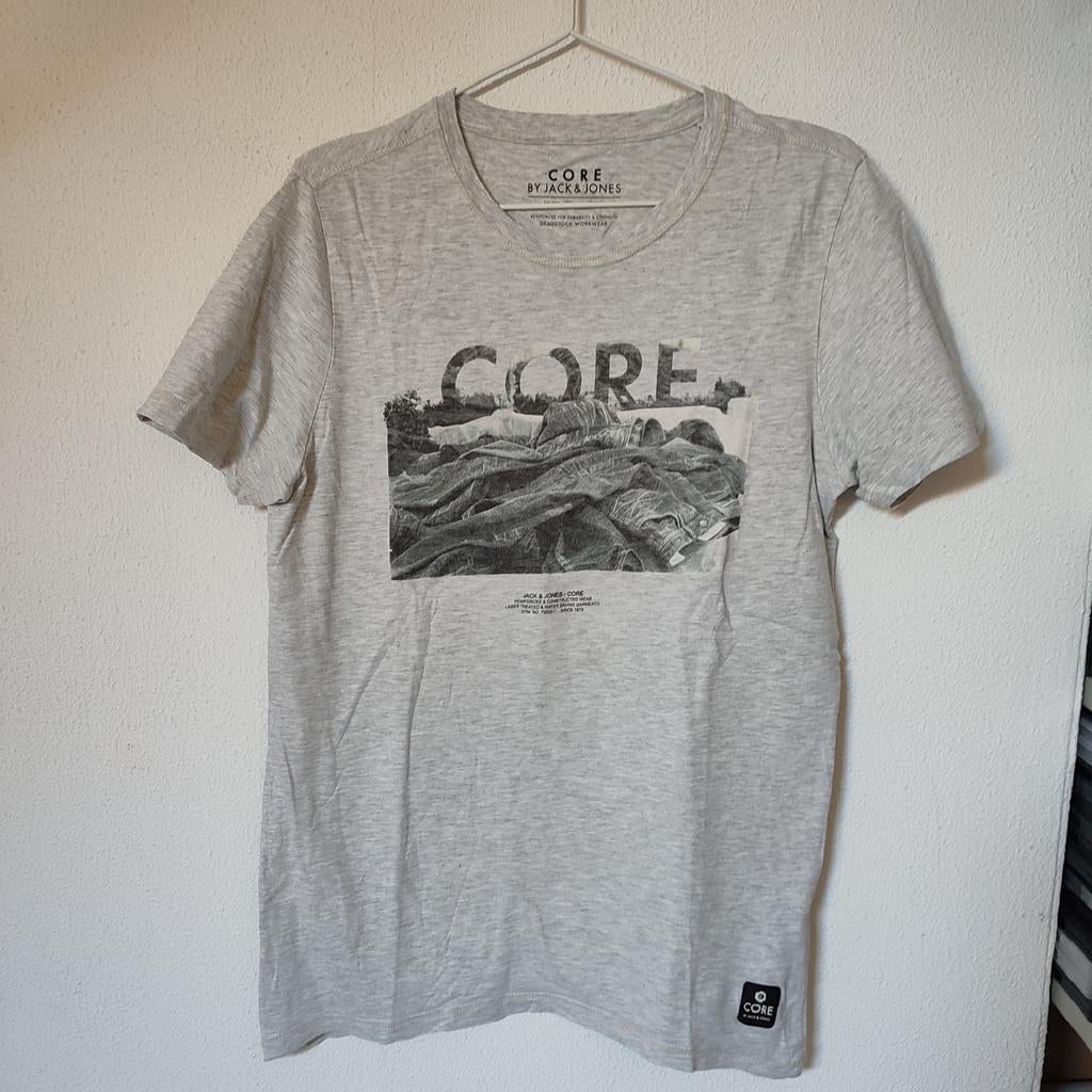 T-shirt Jack & Jones, maat M, Kleding | Heren, T-shirts, Maat 48/50 (M), Ophalen of Verzenden, Grijs, Gedragen