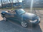 Saab 9-3 2.0 Turbo Cabrio AUT 2004 Zwart, Auto's, Lederen bekleding, Beige, 4 cilinders, Cabriolet