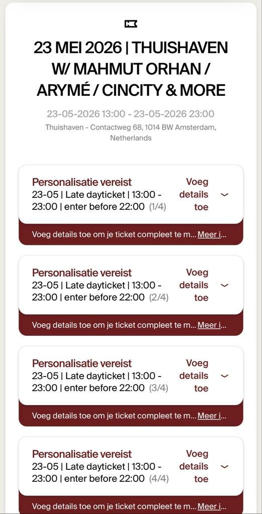 Mahmut Orhan Thuishaven Ticket, Drie personen of meer