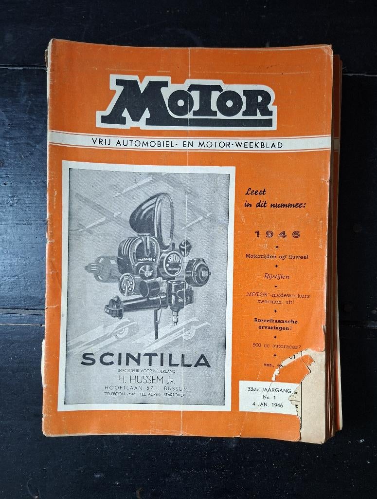 motortijdschrift Motor uit 1946, Boeken, Motoren, Ophalen of Verzenden, Gelezen, Diverse auteurs, Algemeen