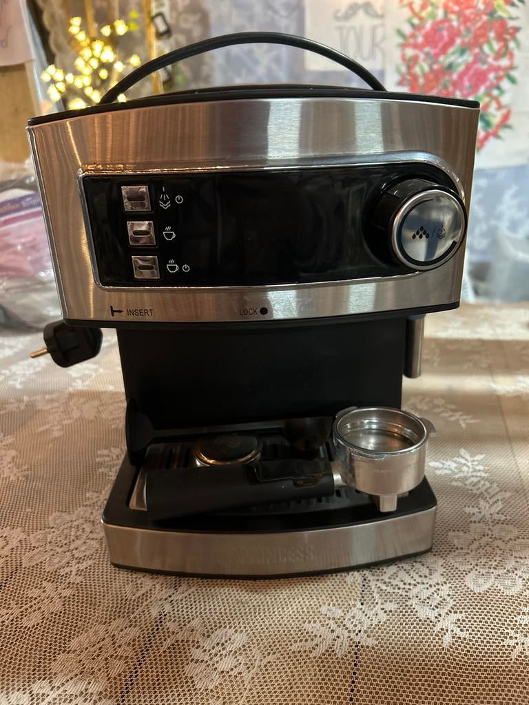 Princess Espressomachine RVS, Ophalen of Verzenden, Zo goed als nieuw