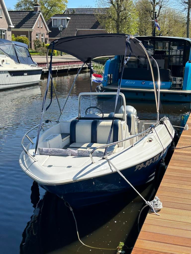 Quicksilver 500 commander met trailer, Ophalen, 70 pk of meer, 3 tot 6 meter, Buitenboordmotor