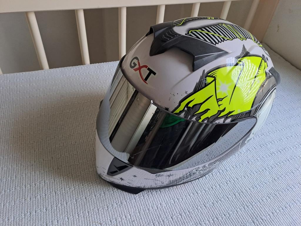 Zgan motor helm met design, Motoren, Ophalen of Verzenden, Tweedehands, Integraalhelm, Overige merken