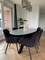 Eetkamertafel betonlook 220cm HPL, Ophalen, 100 tot 150 cm, 200 cm of meer, Zo goed als nieuw