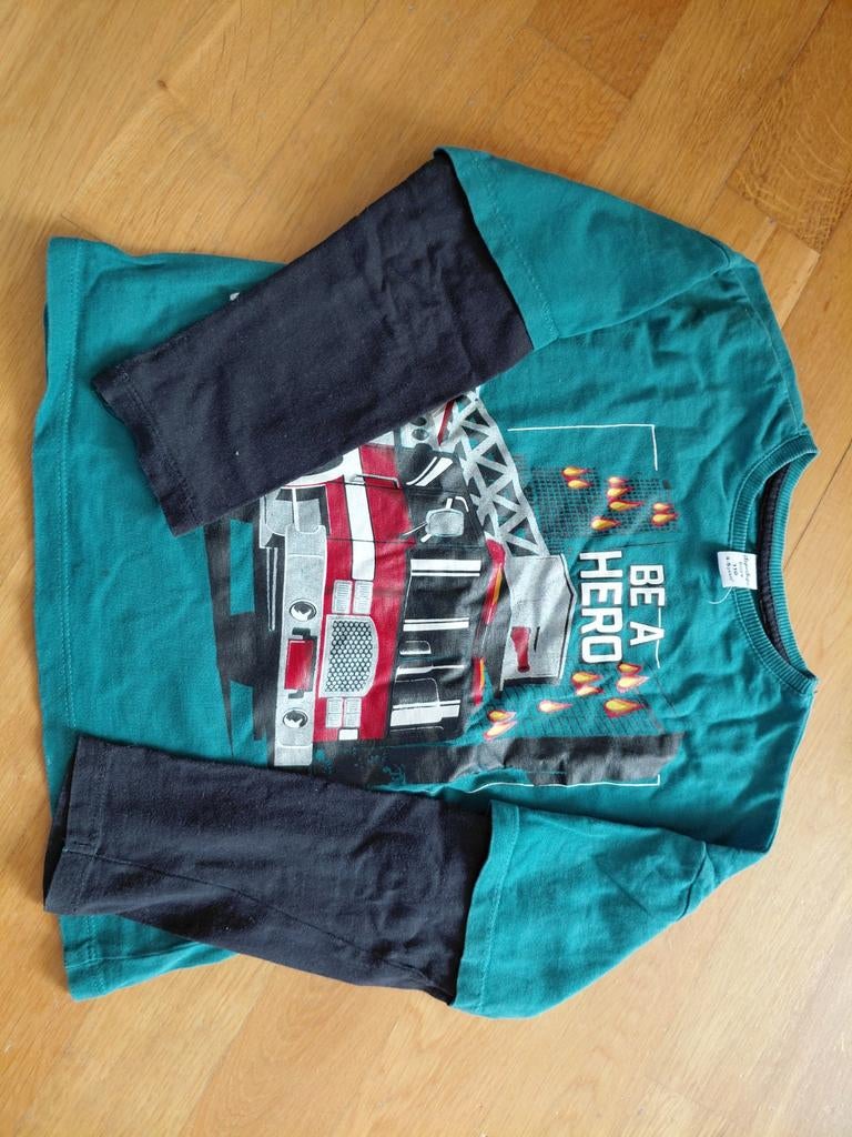 Tshirt brandweer, Kinderen en Baby's, Ophalen of Verzenden, Zo goed als nieuw, Shirt of Longsleeve