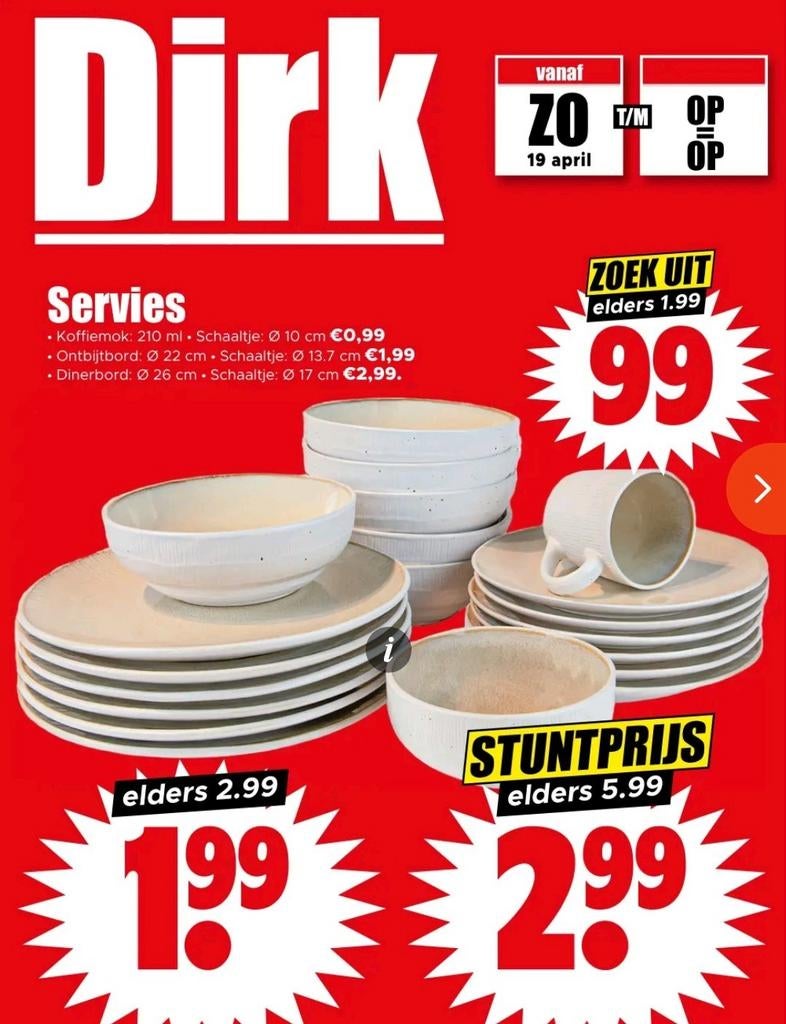 Dirk Servies Ontbijtbord OP ZOEK!!, Ophalen of Verzenden, Porselein, Overige stijlen, Bord(en)