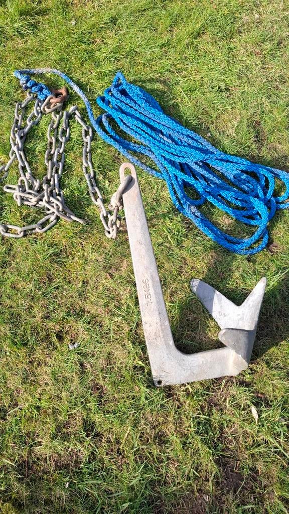 Anker met 10 meter touw, Watersport en Boten, Zeilen en Zeiltoebehoren, Ophalen, Toebehoren, Minder dan 15 m²