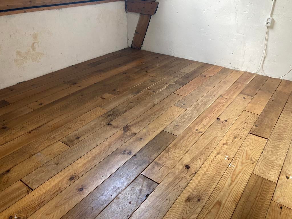 Massief Eiken vloer, 20-24 m2, Doe-het-zelf en Verbouw, Vloerdelen en Plavuizen, Ophalen, Gebruikt, Vloerdelen of -planken, 10 m² of meer