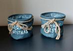 Set van twee kerst bloempotten, Ophalen, Zo goed als nieuw