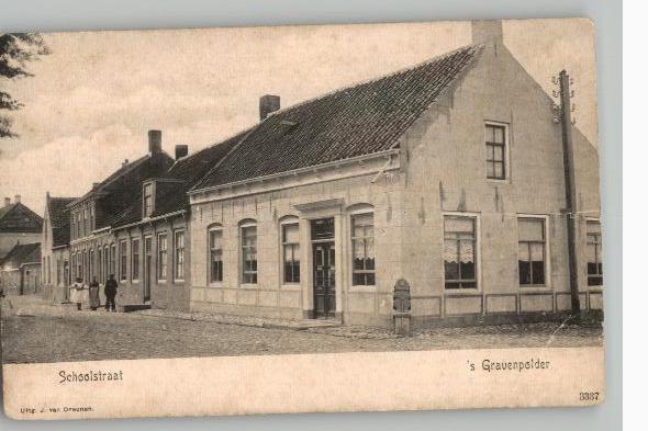 ´s Gravenpolder Schoolstraat 1903 uitg J. van Dreunen