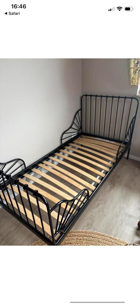 Kinderbed, inclusief matras meegroeien, 90 cm, Eenpersoons, Wit, Ophalen of Verzenden