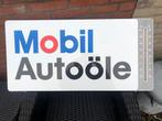 Emaille MOBIL Auto Olie thermometer bord. Boos en Hahn Duits, Verzamelen, Merken en Reclamevoorwerpen, Ophalen of Verzenden, Gebruikt
