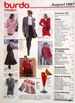 2 x BURDA uit 1987 de nummers augustus en september, Verzenden, Vrouw, Burda, Overige typen