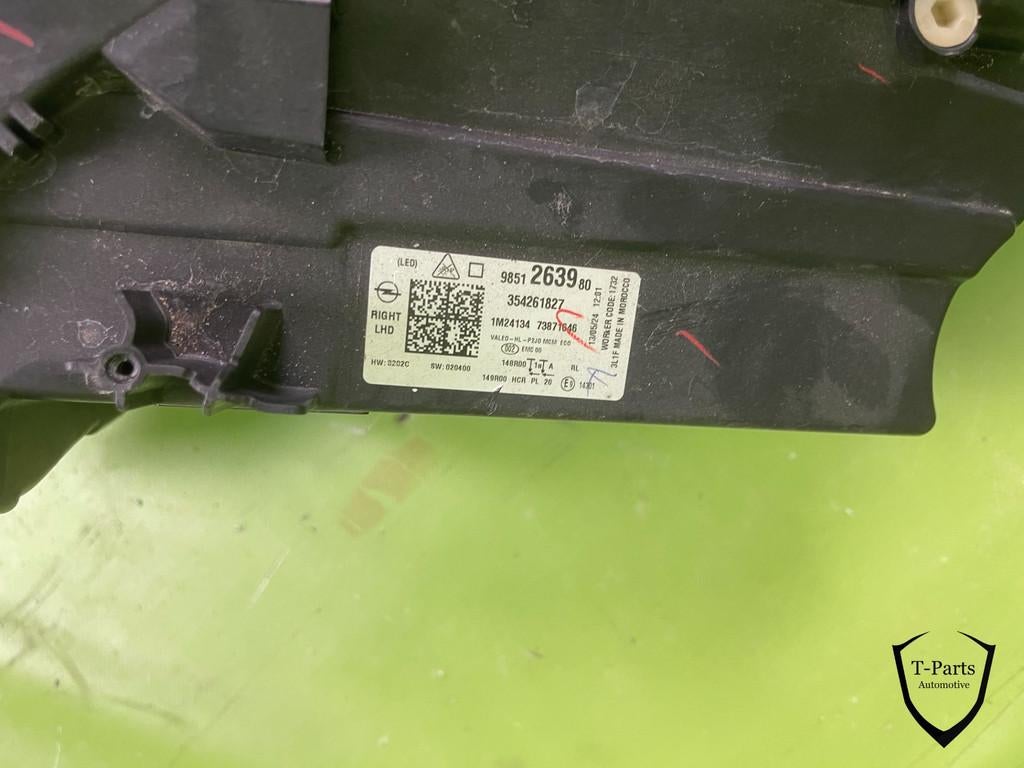 opel corsa f koplamp rechts lamp 9851263980, Gebruikt, Opel Automobile GmbH, Ophalen of Verzenden, Kontakt@opel-infoservice.de