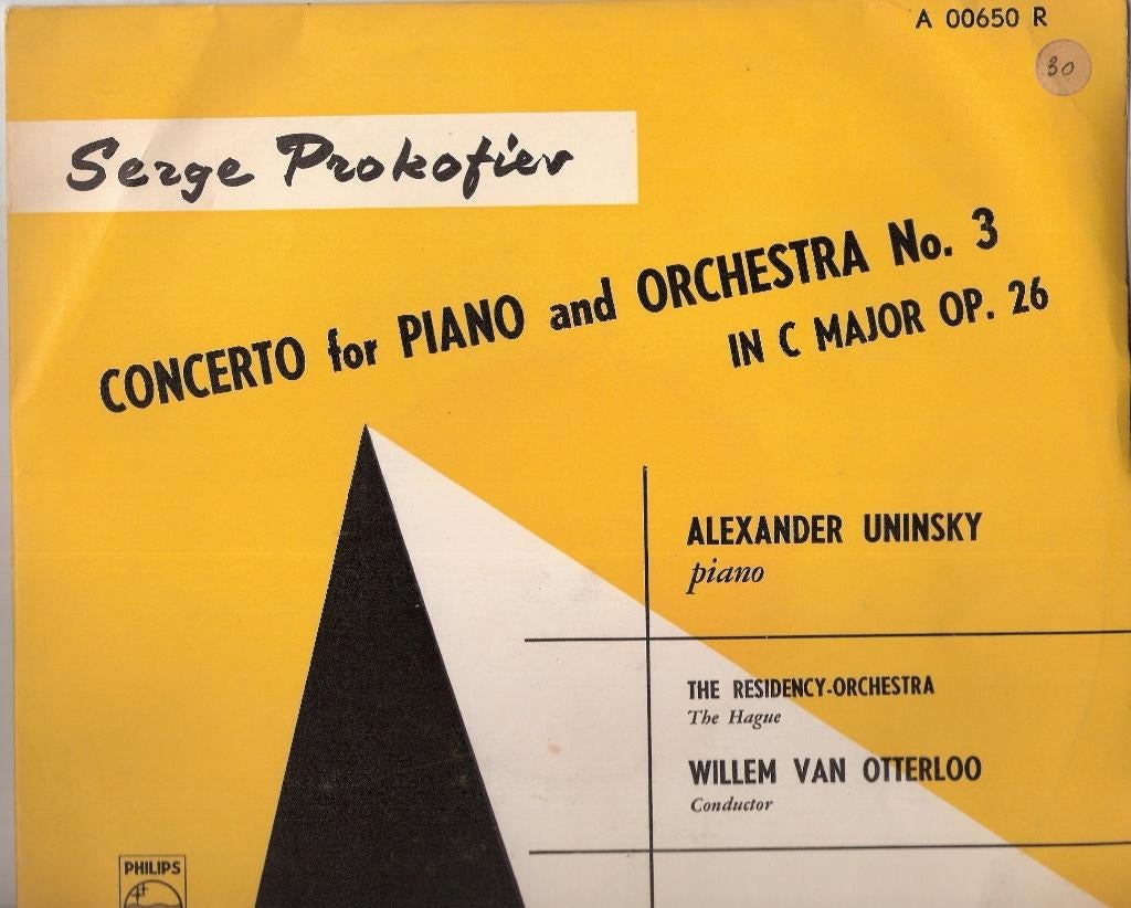 Otterloo/Uninsky Minigroove A00650R 1954 PROKOFIEV Piano/3, Ophalen, Gebruikt, Overige formaten, Overige typen