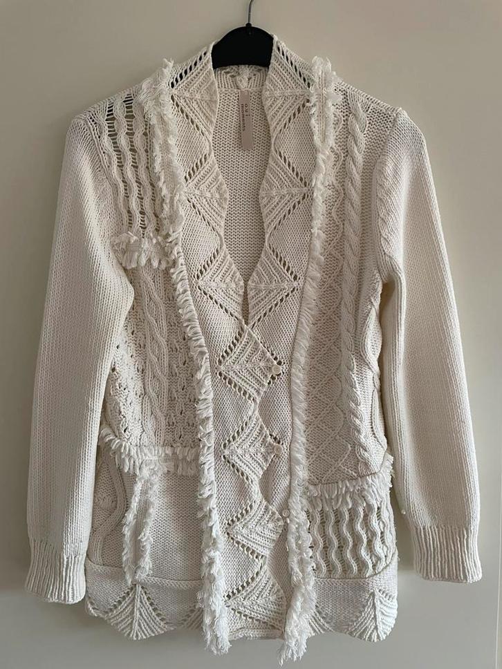 OUI Moments katoenen vest ecru, Kleding | Dames, Truien en Vesten, Zo goed als nieuw, Maat 42/44 (L), Beige, Ophalen of Verzenden