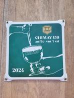 Emaille bordje: Chimay, Verzamelen, Biermerken, Verzenden, Zo goed als nieuw, Reclamebord, Plaat of Schild, Overige merken