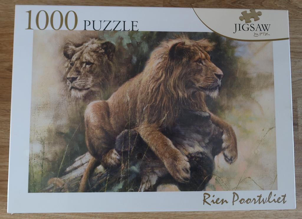 Legpuzzel PTZ – 1000 stukjes – Rien Poortvliet – Leeuwen, Ophalen of Verzenden, 500 t/m 1500 stukjes, Nieuw, Legpuzzel
