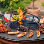 BBQ Plancha Hermano XL 80 Cortenstaal met houtopslag NW, Tuin en Terras, Ophalen of Verzenden, Nieuw, RJRoyal Living, Met accessoires