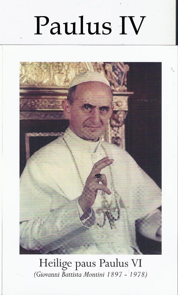 Mr1 prentje paus Paulus IV, Verzamelen, Ophalen of Verzenden, Kaart of Prent