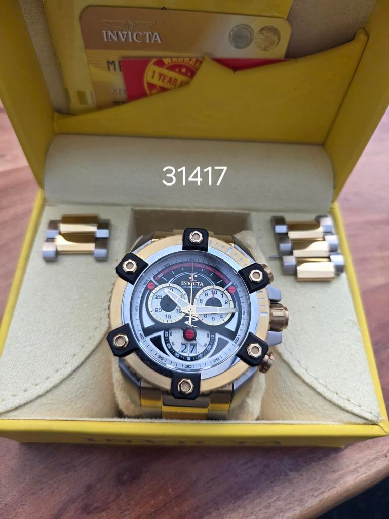 Invicta modelnr: 31417, Ophalen of Verzenden, Zo goed als nieuw, Polshorloge, Overige merken