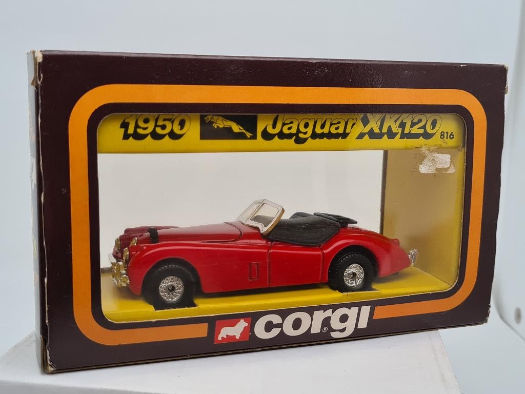 Jaguar XK120 - Corgi (1984) 1/36, Hobby en Vrije tijd, Modelauto's | 1:32, Zo goed als nieuw, Auto, Corgi, Verzenden