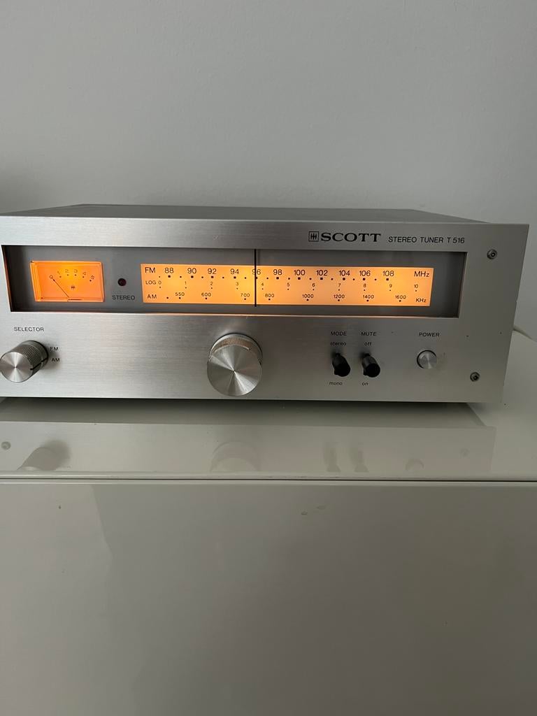 Vintage Scott stereo tuner T 516 uit 1976, Audio, Tv en Foto, Ophalen, Gebruikt