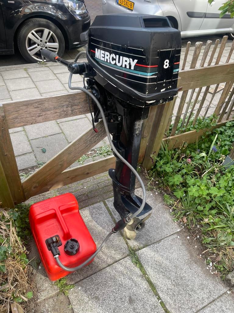 Mercury 8 PK langstaart, Watersport en Boten, Ophalen, Zo goed als nieuw, Minder dan 15 m²