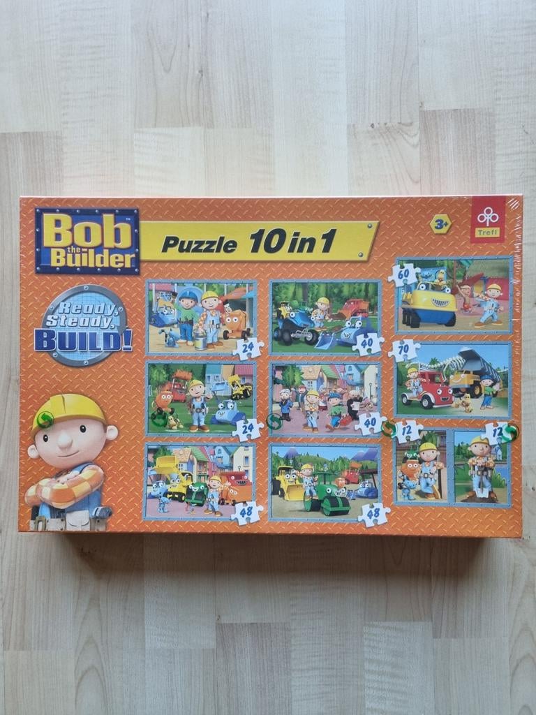 Bob de Bouwer puzzel 10 in 1 - nieuw in folie, Ophalen of Verzenden, 10 tot 50 stukjes, Nieuw, 2 tot 4 jaar