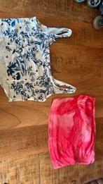 2 topjes roze en blauw bij elkaar €5,00, Ophalen, Zo goed als nieuw, Overige kleuren, Zonder mouw