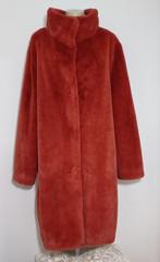 Donkeroranje faux fur jas met geruite voering van s.Oliver, Verzenden, Nieuw, Maat 46/48 (XL) of groter, Oranje