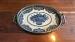 Dienblad delfts blauw met zilver, Antiek en Kunst, Ophalen of Verzenden