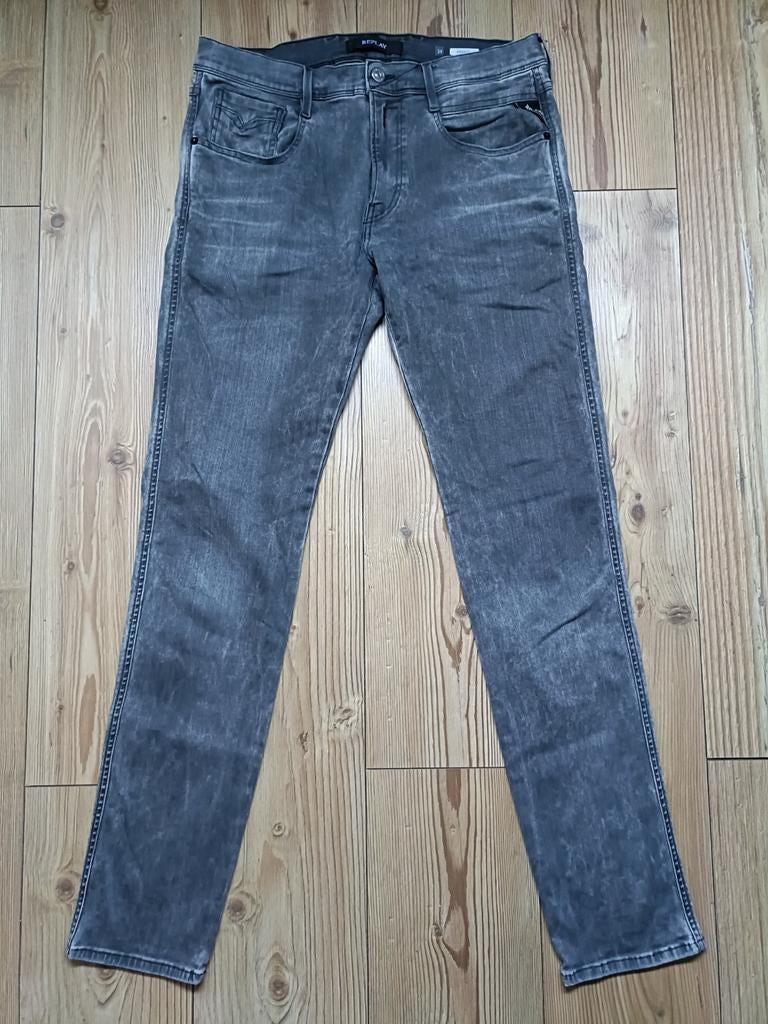 Replay anbass stretch maat 34-34, Ophalen of Verzenden, Zo goed als nieuw, Grijs, W33 - W34 (confectie 48/50)