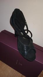 Suède dansschoenen met open teen. Mt 37, Ophalen, Zo goed als nieuw, Schoenen