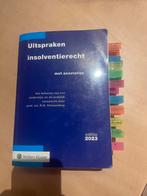 Uitspraken insolventierecht 2023, Boeken, Studieboeken en Cursussen, Ophalen of Verzenden, Alpha, Gelezen, HBO