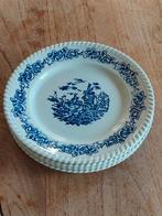 4 borden Luneville Badonviller blauw-wit, Antiek en Kunst, Antiek | Servies los, Ophalen