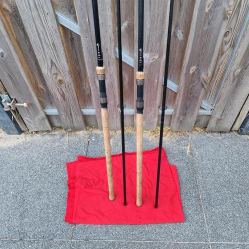 2x Fox Warrior S karperhengels. Full cork., Watersport en Boten, Hengelsport | Karpervissen, Gebruikt, Werphengel, Ophalen