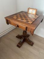 Klassieke schaaktafel met natuursteen stukken, Ophalen of Verzenden