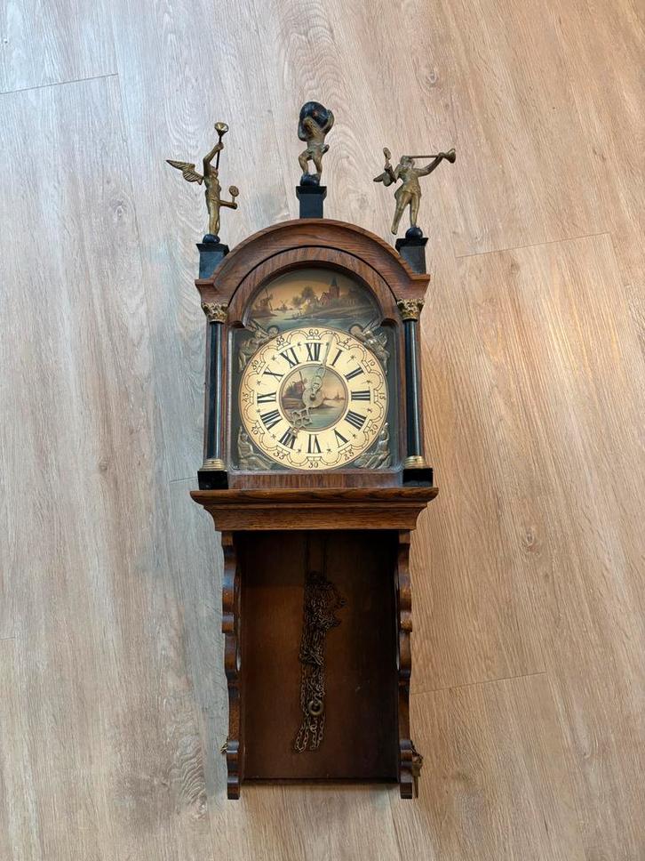 Antieke Friese Staartklok – P. Kietstra, Groningen, Antiek en Kunst, Antiek | Klokken, Verzenden