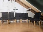 6 Antraciet Eetkamerstoelen woood thijmen. t.e.a.b., Huis en Inrichting, Stoelen, Ophalen, Hout, Gebruikt, Grijs