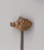 Jacht Jager messing Wild Zwijn speldje, Gebruikt, Niet vindbaar, Niet vindbaar, Speldje of Pin