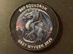 Patch RNLAF MLD 860 SQN Grey Wyvern 2025, Ophalen of Verzenden, Luchtmacht, Nederland, Embleem of Badge