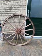 Antiek Karrewiel wagenwiel doorsnee 150cm, Ophalen, Gebruikt